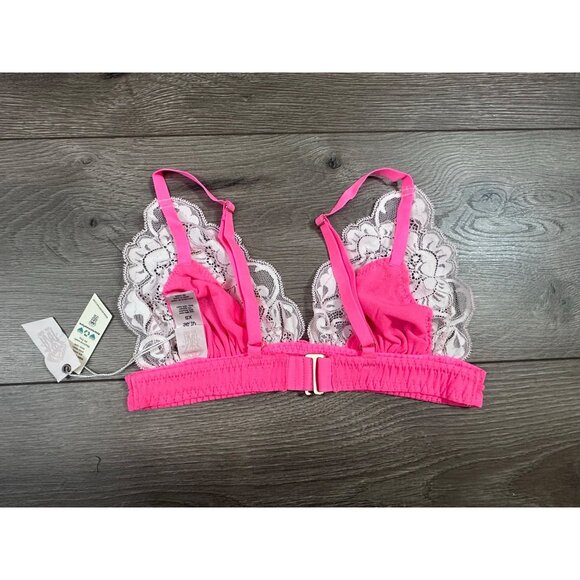 We Are HAH Bralette Free People On the Double Bubblegum Pink Lace NWT XS - Picture 4 of 8